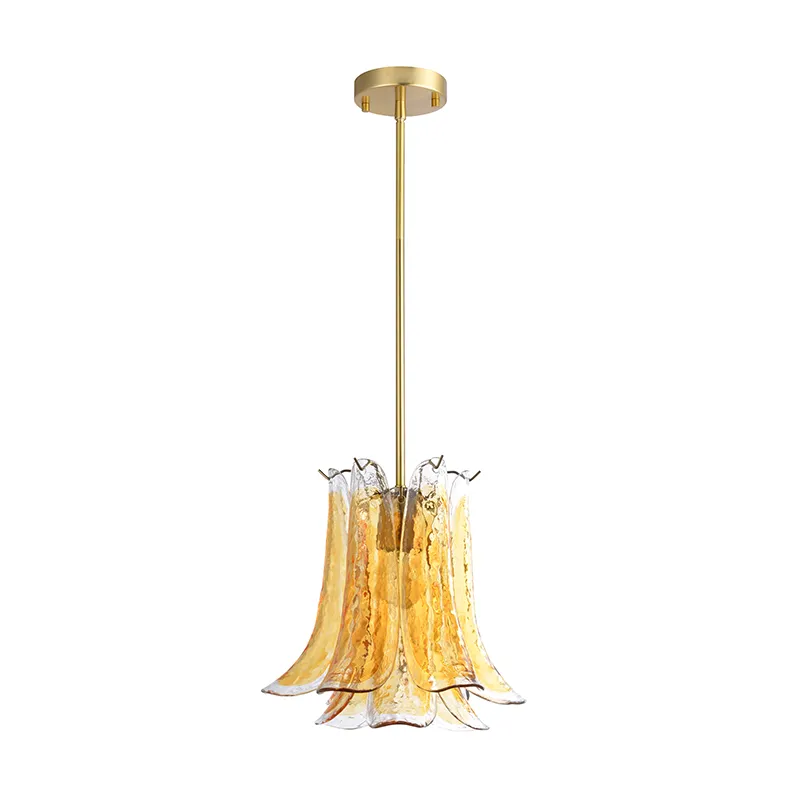 Luminaire suspendu moderne en verre d'art fait main à 1 lumière