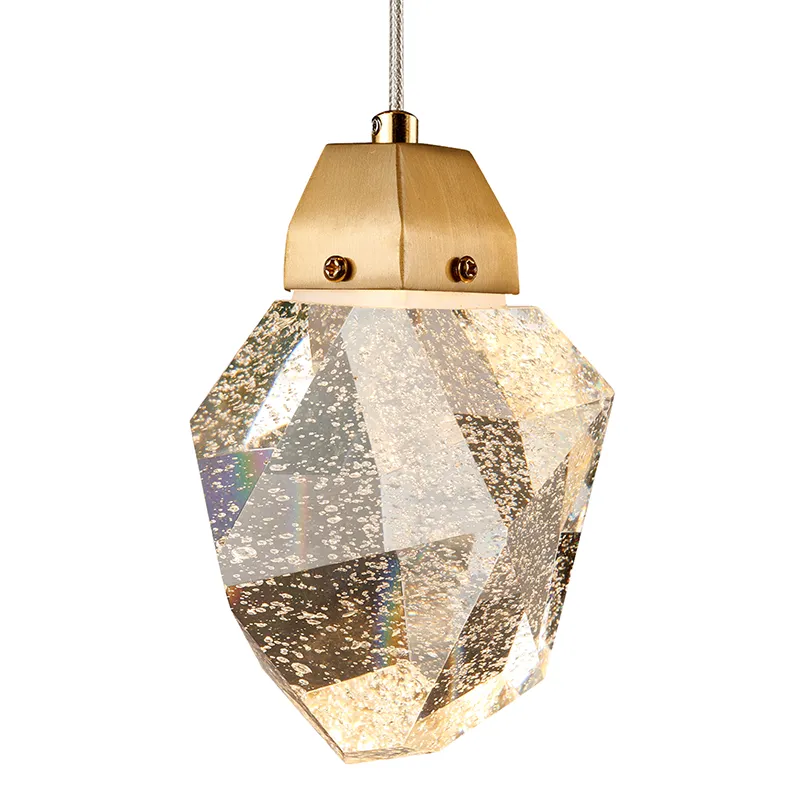 Lustre en cristal à bulles pour haut plafond