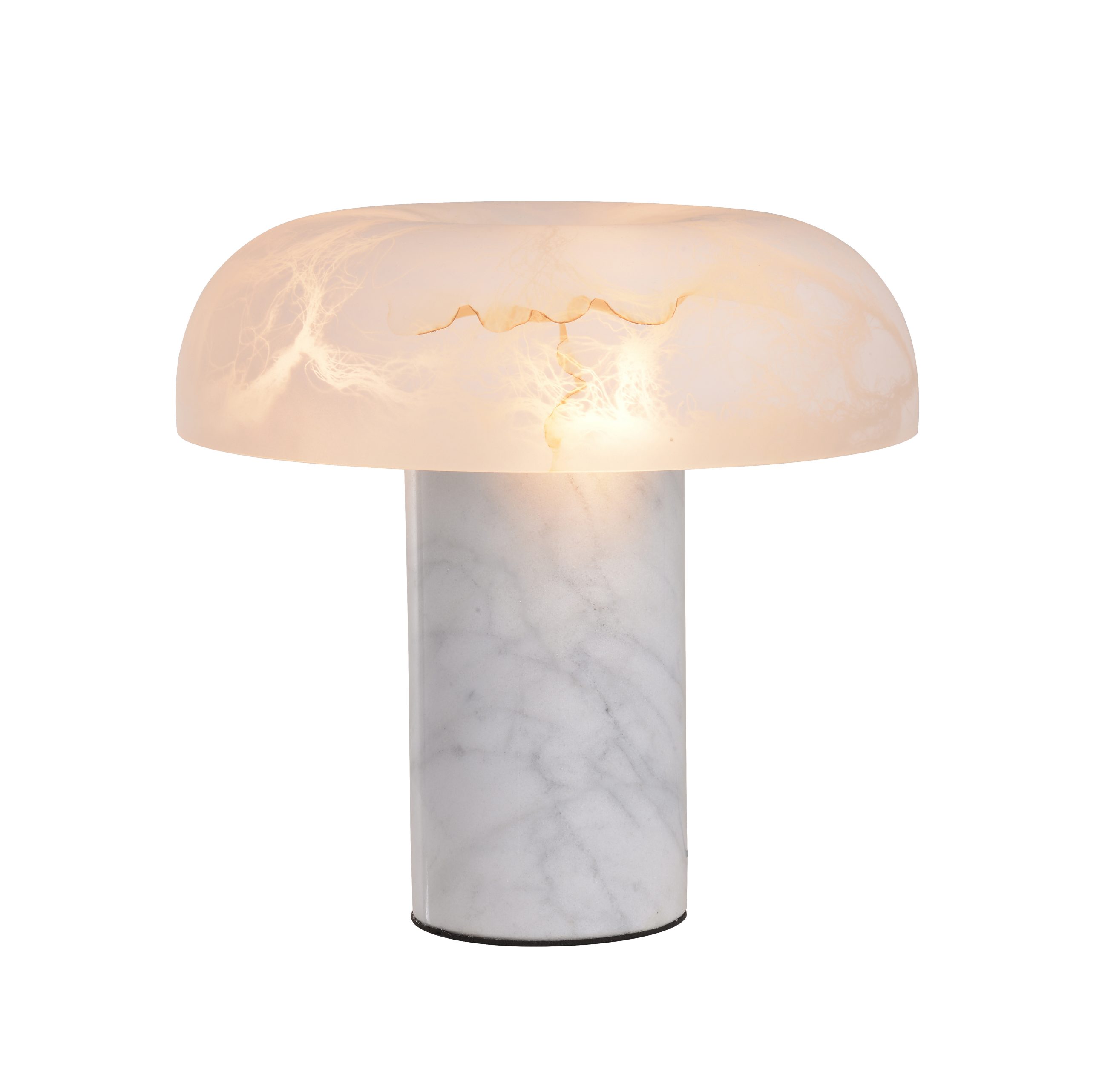 Lampe de table décorative en albâtre champignon