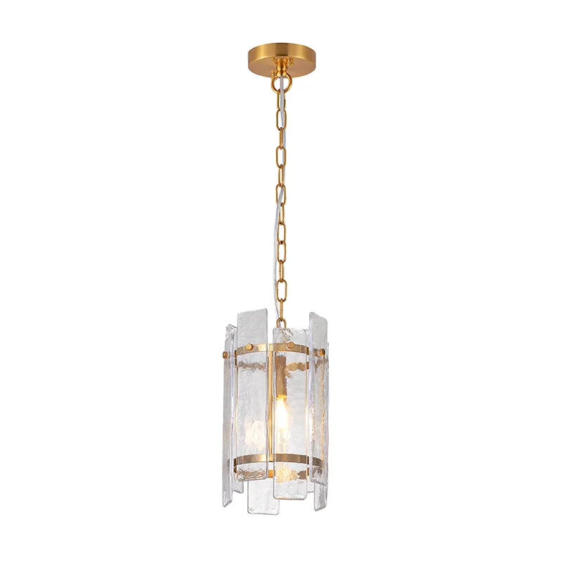 Mini lustre en verre ondulé de luxe