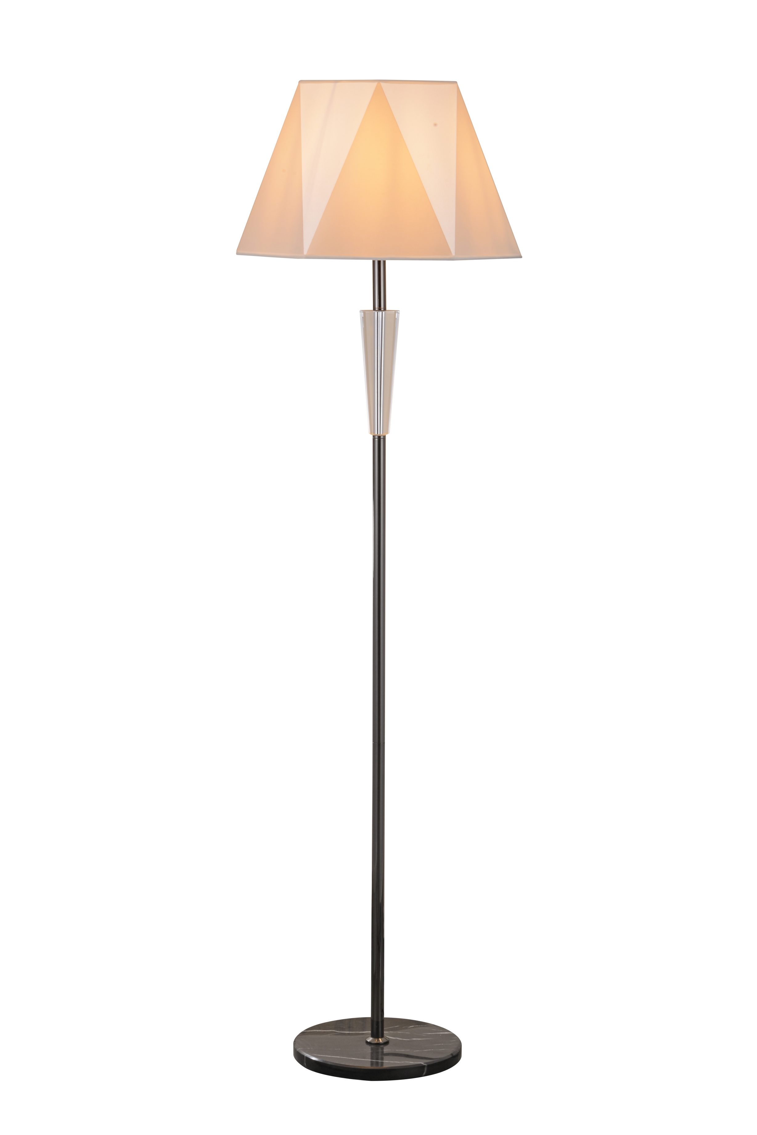 Lampadaire sur pied moderne avec accents de cristal