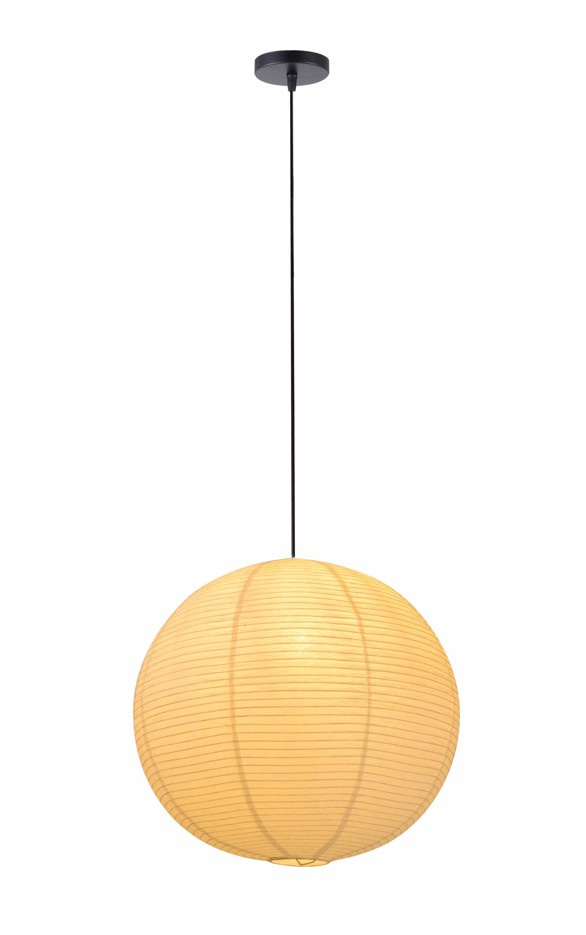 Lampe à suspension globe en papier de riz