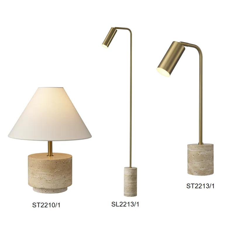 Lampes de table en travertin